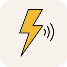 Ligne claire pictogram for thunder