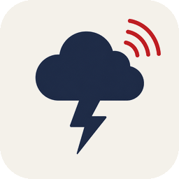 Signage pictogram for thunder