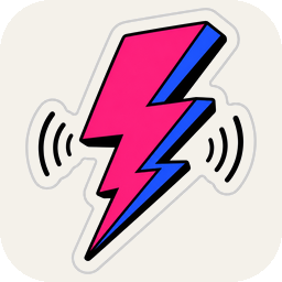Sticker pictogram for thunder