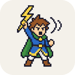 Pixel pictogram for thunder