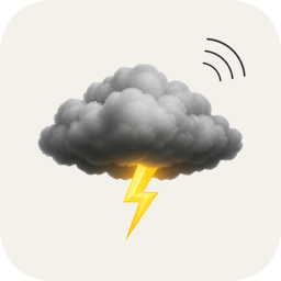 Photo-style pictogram for thunder